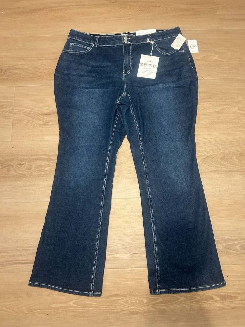 Cato Superflex Denim Bootcut Jeans Size 18w Dark Wash High Rise
